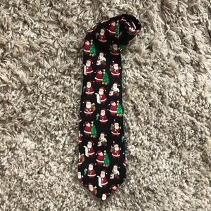 John Henry Christmas Tie w/Santas